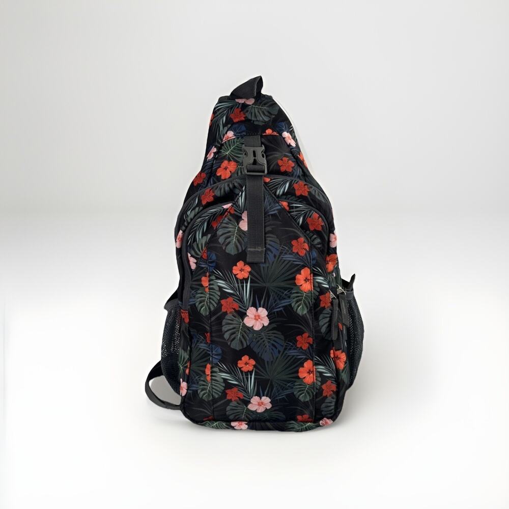 G4Free Sling Bag RFID Blocking Sling Backpack Crossbody Bag Floral, Hawaii